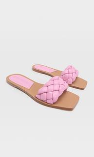 Stradivarius Сандалии С Плетеными Деталями Розовый 36