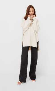 Stradivarius Свитер Оверсайз С Высоким Воротником Multicolor M