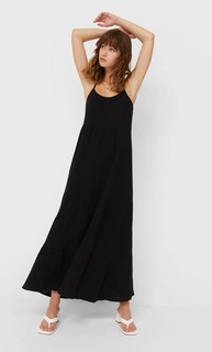 Stradivarius Платье-Мини В Стиле Рустик Черный Xs