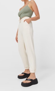 Stradivarius Джоггеры Из Мягкой Ткани Ванильный S
