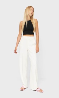 Stradivarius Укороченный Топ Из Полиамида. Черный Xs