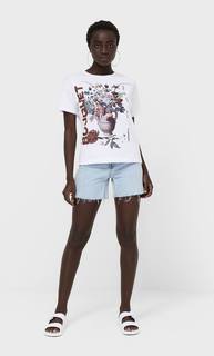 Stradivarius Футболка С Принтом Белый Xl