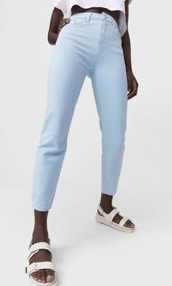 Stradivarius Джинсы Mom Fit Облегающего Кроя Небесно-Голубой 38