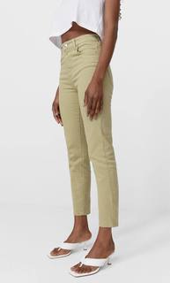 Stradivarius Джинсы Mom Fit Облегающего Кроя Зеленый 44
