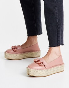 Розовые эспадрильи на платформе с цепочкой ASOS DESIGN Jakie-Розовый цвет