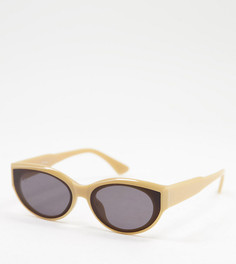 Женские солнцезащитные очки «кошачий глаз» в матовой коричневой оправе Jeepers Peepers – эксклюзивно для ASOS-Коричневый цвет