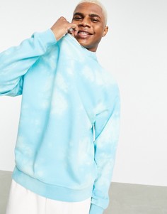 Выбеленный oversized-свитшот ASOS DESIGN-Голубой