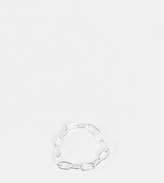 Серебряное кольцо в виде цепочки ASOS DESIGN-Серебристый