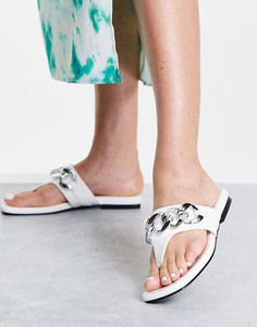 Белые сандалии с цепочками Topshop Promise-Черный цвет