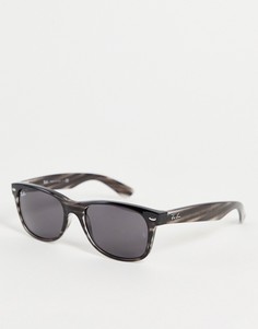 Солнцезащитные очки-вайфареры в серой прямоугольной оправе в стиле унисекс Ray-Ban 0RB2132-Серый