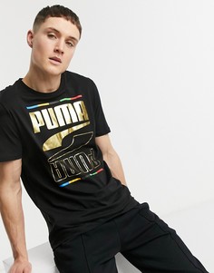 Черная футболка PUMA Rebel Tee 5 Continents-Черный цвет