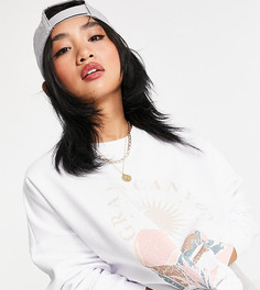 Белый свитшот с принтом «Grand Canyon» ASOS DESIGN Petite