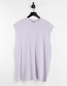 Сиреневая майка в стиле oversized ASOS DESIGN-Фиолетовый цвет