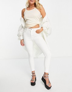 Белые зауженные джинсы Topshop Four-Белый