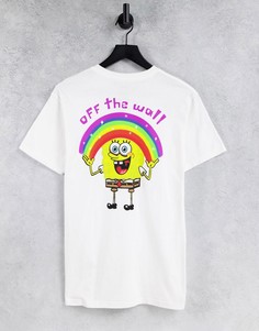 Белая футболка с принтом на спине Vans X Spongebob Imagination-Белый
