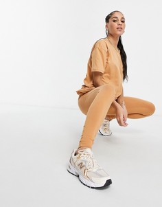 Комплект из леггинсов и футболки светло-коричневого цвета Threadbare Stella-Коричневый