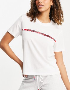 Белая футболка с короткими рукавами Tommy Hilfiger Nature Tech-Белый