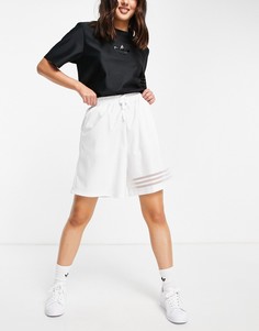 Белые шорты с логотипом и сетчатыми полосками adidas Originals Bellista-Белый