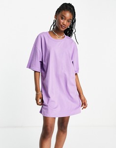Фиолетовое платье-футболка в стиле "oversized" ASOS DESIGN-Фиолетовый цвет