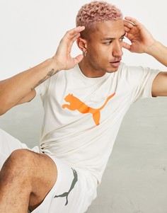 Кремовая футболка с логотипом Puma Training-Белый