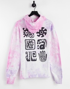 Фиолетовый худи с принтом тай-дай Topman-Фиолетовый цвет