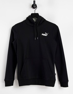 Худи черного цвета с маленьким логотипом Puma Essentials-Черный цвет
