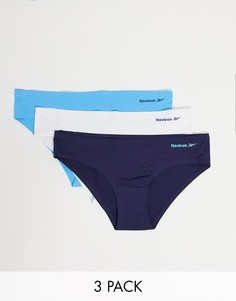 Набор из 3 трусов цвета морской воды, белого и темно-синего цвета Reebok Candise-Голубой