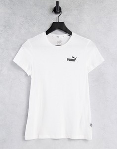 Белая футболка с логотипом Puma Essentials-Белый