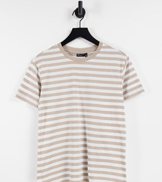 Футболка в коричневую и белую полоску ASOS DESIGN Maternity-Multi