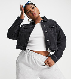 Черная классическая джинсовая куртка ASOS DESIGN Curve-Черный цвет