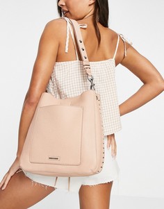 Светло-коричневая сумка на плечо с ремнем Rebecca Minkoff-Коричневый цвет