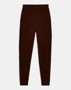 Коричневые пушистые джоггеры Topshop-Коричневый цвет