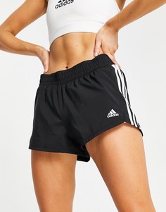 Черные шорты с тремя полосками по бокам adidas Training-Черный цвет