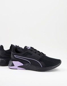 Черные кроссовки с фиолетовой отделкой Puma Disperse XT-Черный