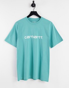 Голубая футболка с логотипом Carhartt WIP-Голубой