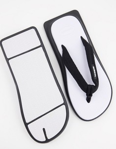 Белые шлепанцы с квадратным носком и контрастными элементами Havaianas Tradizori-Белый