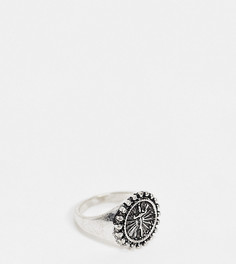 Серебристое кольцо-печатка с рисунком кинжала Reclaimed Vintage Inspired-Серебристый