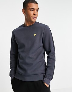 Свитшот с круглым вырезом и лентой на рукавах Lyle & Scott Sport-Серый