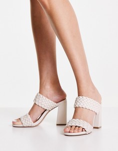 Белые плетеные мюли на каблуке Steve Madden Tangle-Белый