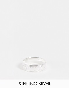 Кольцо из стерлингового серебра с римскими цифрами ASOS DESIGN-Серебристый