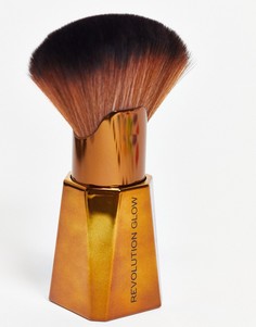 Веерная кисть для хайлайтера Revolution – Glow Splendour-Бесцветный