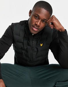 Стеганый эластичный спортивный свитшот для среднего слоя Lyle & Scott Sport-Черный цвет