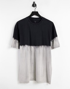 Черная футболка с принтом тай-дай River Island-Черный цвет