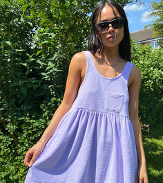 Сиреневое летнее платье из махровой ткани COLLUSION-Фиолетовый цвет