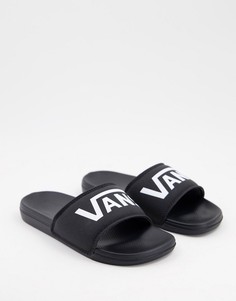 Черно-белые шлепанцы Vans La Costa-Белый