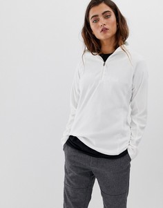 Белый флисовый топ с молнией Columbia Glacial IV-Серый