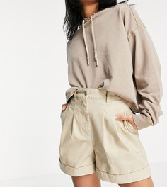 Светло-бежевые шорты чиносы ASOS DESIGN Petite-Светло-бежевый цвет