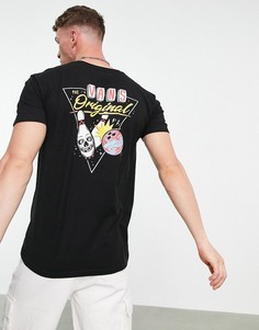 Черная футболка с принтом на спине Vans Lucky Spare-Черный