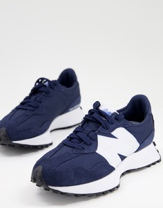 Темно-синие кроссовки New Balance 327-Темно-синий