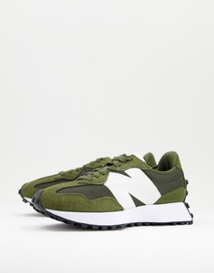 Зеленые кроссовки New Balance 327-Зеленый цвет